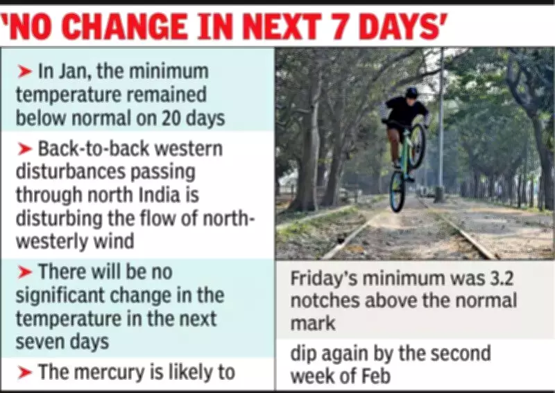 Kolkata's Temperature Surges Past 17°C After 7 Weeks, Cool Spell Expected in February