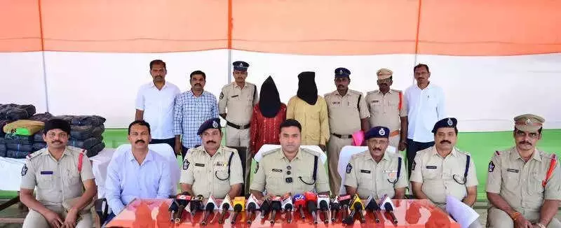 Krishna Police Seize 171.2 Kg Ganja, Arrest 2 Interstate Traffickers in Major Drug Bust