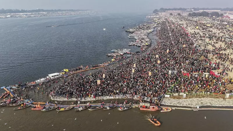 Lakhs of Devotees Take Holy Dip at Sangam on Makar Sankranti in Uttar Pradesh