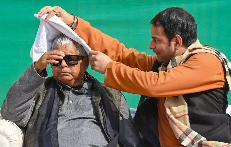 Lalu Prasad Attends Son Tej Pratap's Feast, Signals Family Reconciliation After Poll Setback