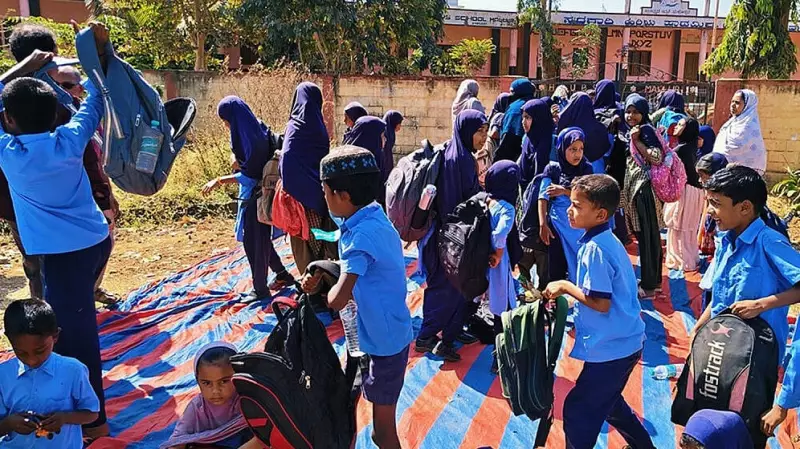 Landowner Locks School Gate Over Encroachment Dispute in Byadgi, Karnataka