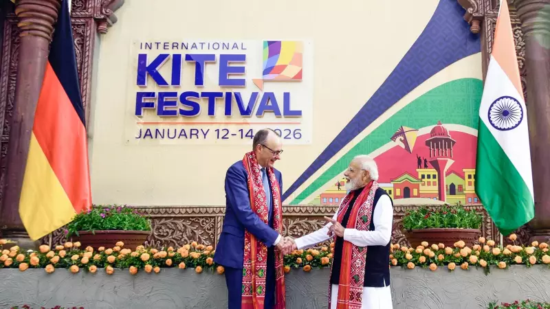 Last-Minute Jeep Ride for Modi & German Chancellor at Gujarat Kite Festival