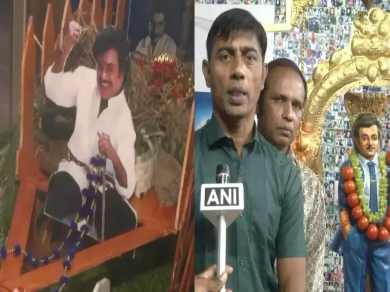 Madurai Fan's Rajinikanth Temple Hosts Third Pongal Celebration with Decorated Idol