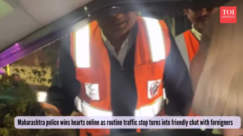 Maharashtra Police's Heartwarming Traffic Stop with Foreign Tourists Goes Viral