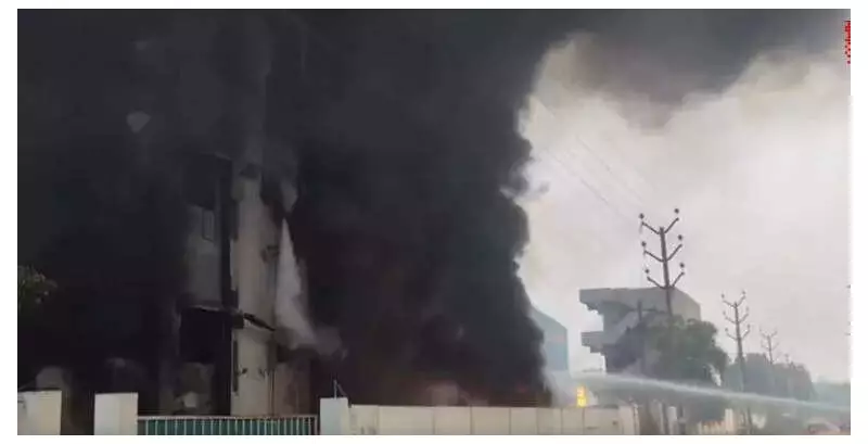 Major Fire at Visakhapatnam Pharma Unit, 14 Workers Escape Unharmed