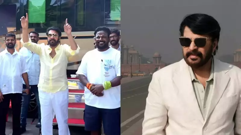 Mammootty Rings in New Year on 'Patriot' Set, Reunites with Mohanlal After 17 Years