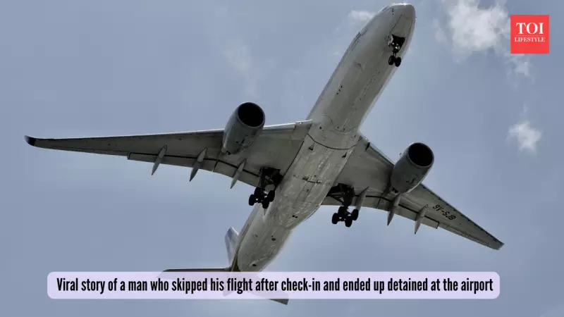 Man Detained at Airport After Skipping Flight Post Check-In: A Viral Warning