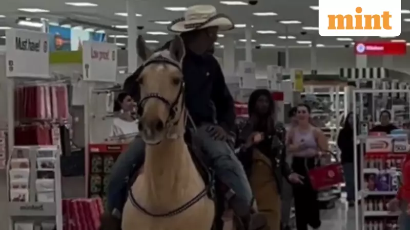 Man Rides Horse Inside Target Store, Viral Video Sparks Outrage and Laughter