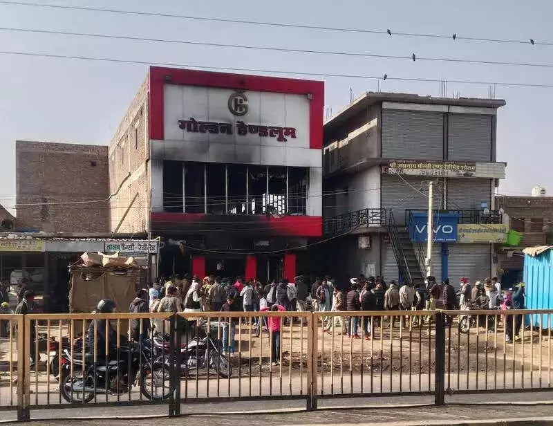 Massive Fire Destroys Golden Handloom Showroom in Jaisalmer, Losses Worth Crores