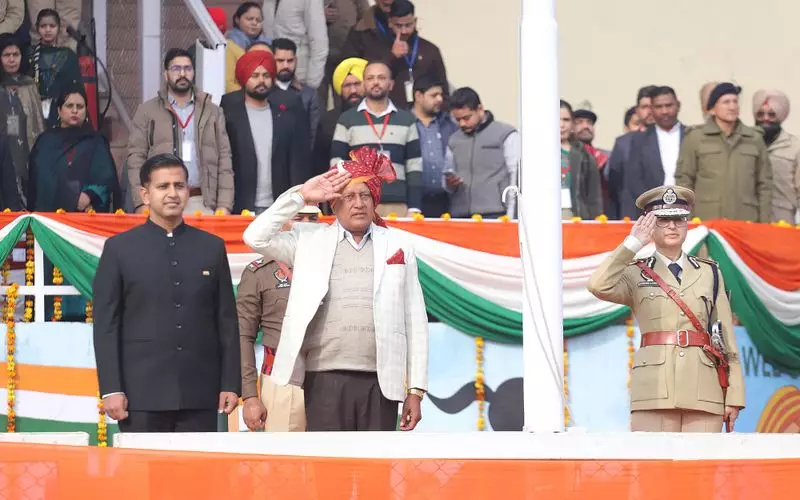 Minister Goyal Honors Martyrs' Kin on Republic Day in Jalandhar