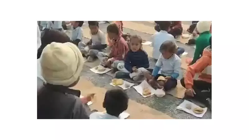 MP Govt School Serves Republic Day Feast on Paper Scraps, Sparks Outrage