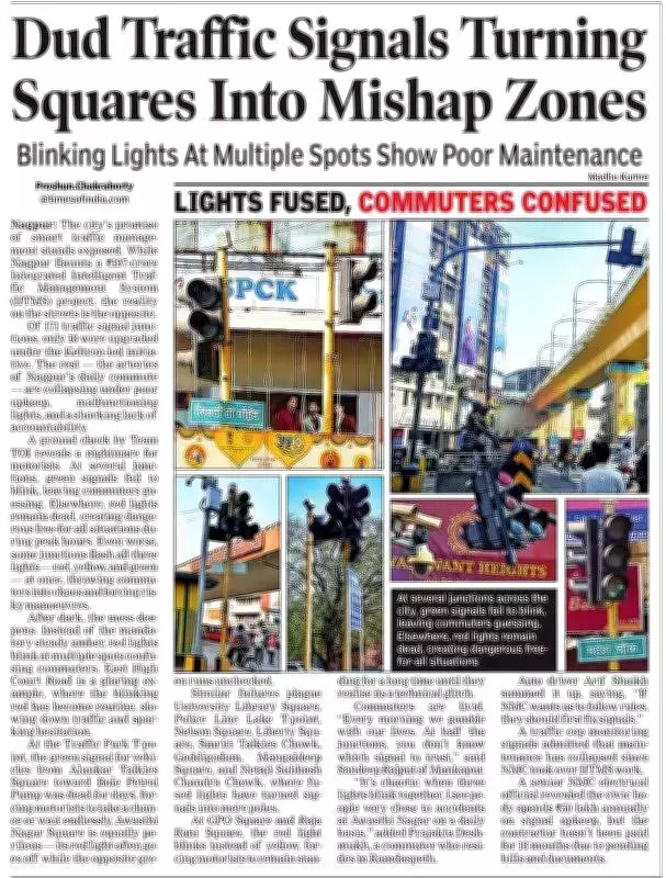 Nagpur HC Takes Suo Motu Action on Faulty Traffic Signals After TOI Exposé