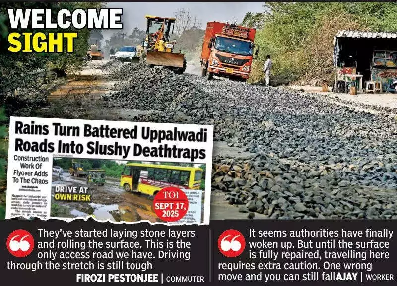 Nagpur's Industrial Road Repair Finally Begins After Months of Hazardous Conditions
