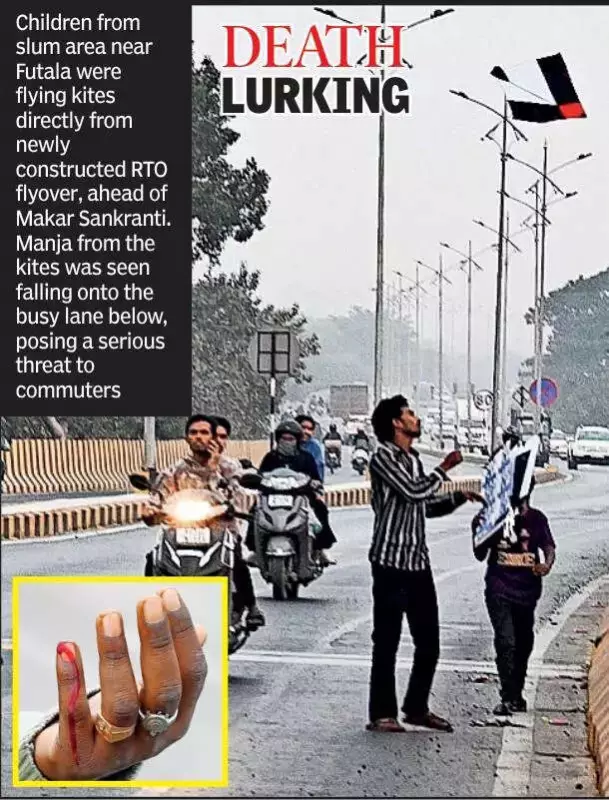 Nagpur's New Flyover Turns Kite-Flying Hazard, Motorists at Risk