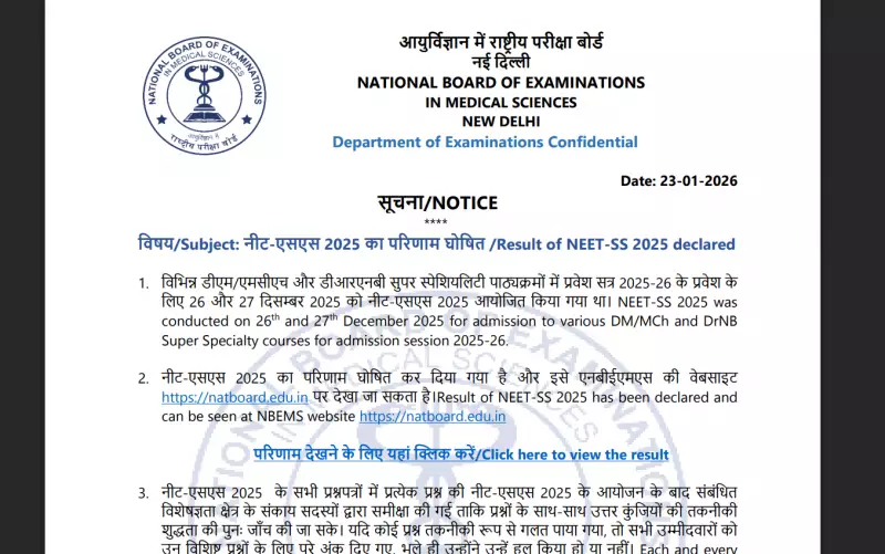 NEET SS 2025 Results Declared by NBEMS for DM, MCh, DrNB Admissions