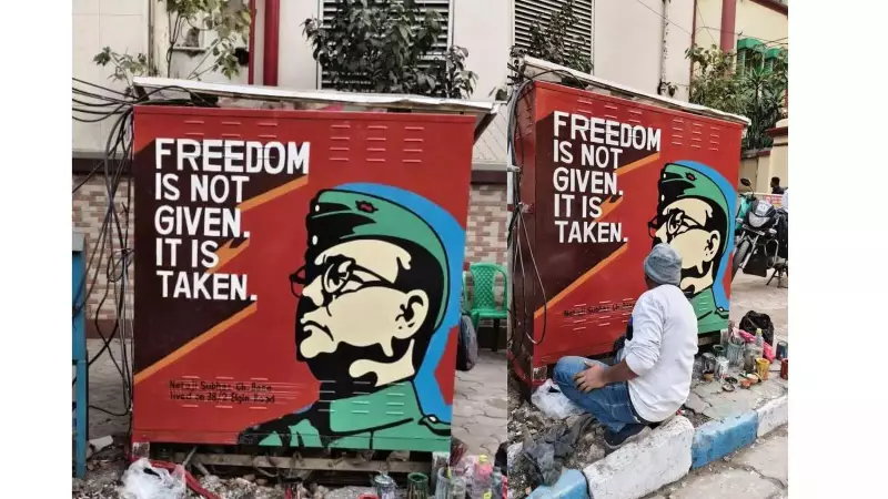 Netaji Artwork Restored on Birth Anniversary After Defacement in Kolkata