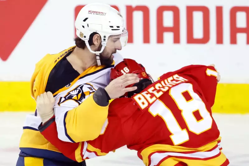 NHL Suspends Calgary Flames' John Beecher for Punch on Predators' McCarron