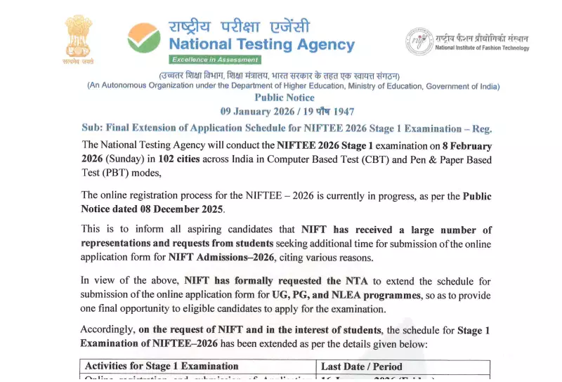 NIFTEE 2026 Registration Extended: New Deadline January 16, More Exam Cities