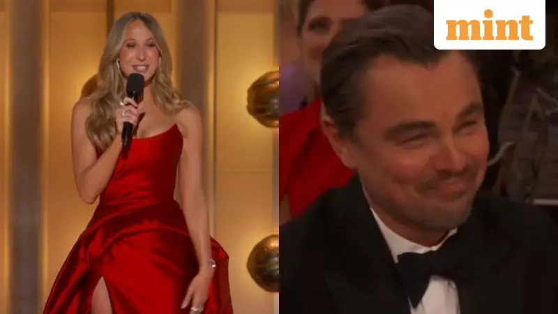 Nikki Glaser Roasts Leonardo DiCaprio at Golden Globes 2026, Viral Moment