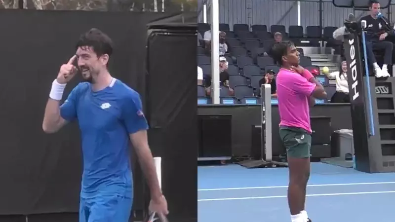 Nishesh Basavareddy's 'Choke' Gesture Sparks Debate as Indo-American Qualifies for Australian Open