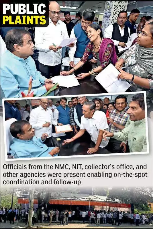 Nitin Gadkari's Janata Darbar in Nagpur Addresses Civic Woes: Streetlights, Roads, Land Disputes