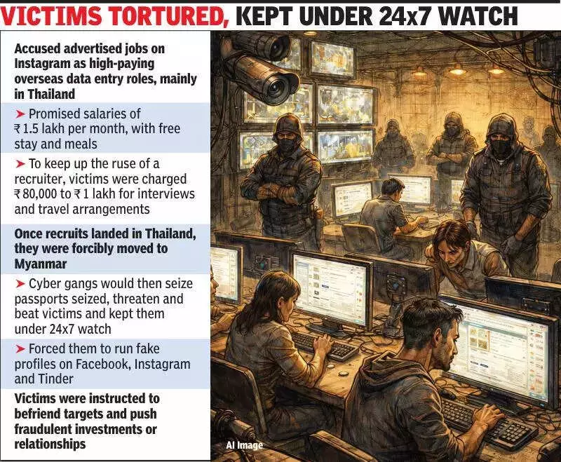 Noida Man Rescued from Myanmar Cyber Slavery Helps Police Bust International Trafficking Ring