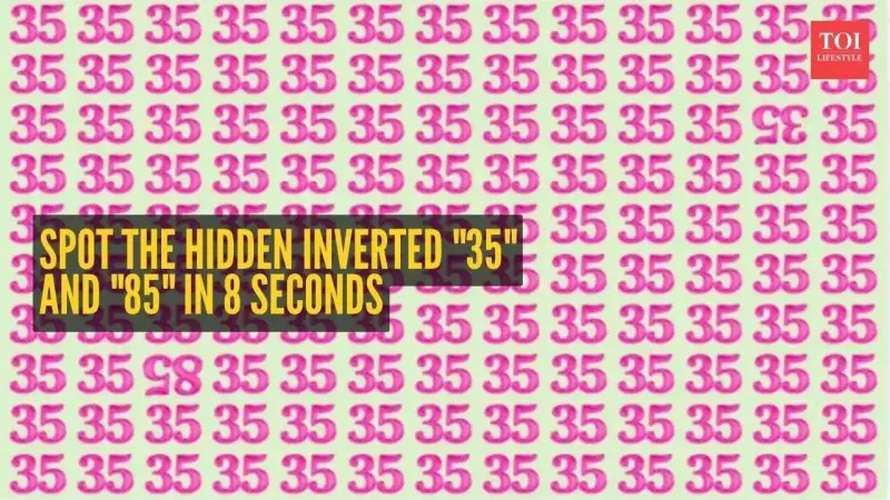 Optical Illusion Test: Can You Spot Inverted 35 & 85 in 8 Seconds?