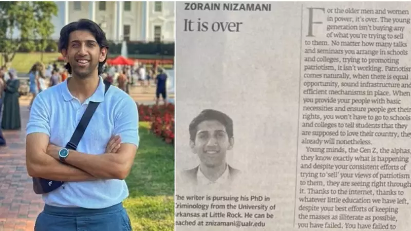 Pakistani PhD Student's Viral Op-Ed Sparks Gen Z Uprising Debate