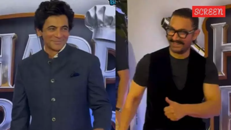 Paps Playfully Mix Up Aamir Khan and Sunil Grover at Mumbai Screening, Gauri Spratt Laughs