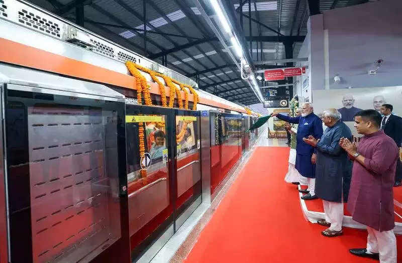 PM Modi Inaugurates Gandhinagar Metro Stretch, Links Capital to Ahmedabad