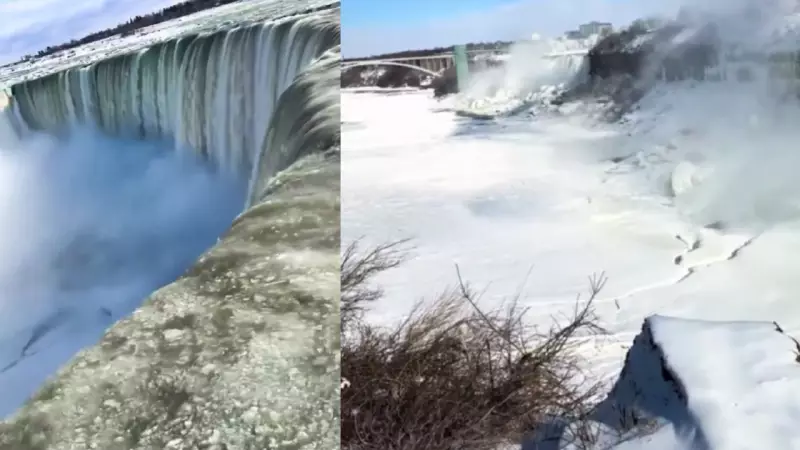 Polar Vortex Transforms Niagara Falls into Frozen Wonderland with -20°C Temperatures