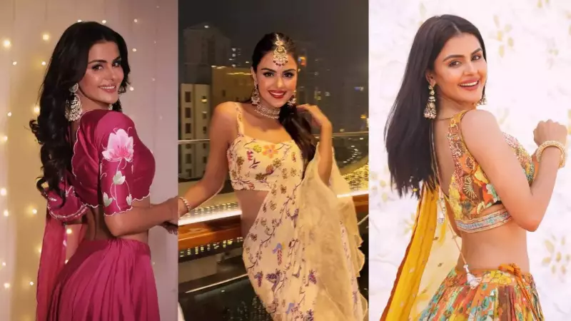 Priyanka Chahar Choudhary's 7 Stunning Ethnic Looks: Sarees to Lehengas