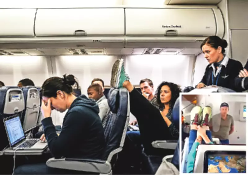 Qatar Airways Flight Chaos: Passenger Uses Neighbor's Headrest as Footrest