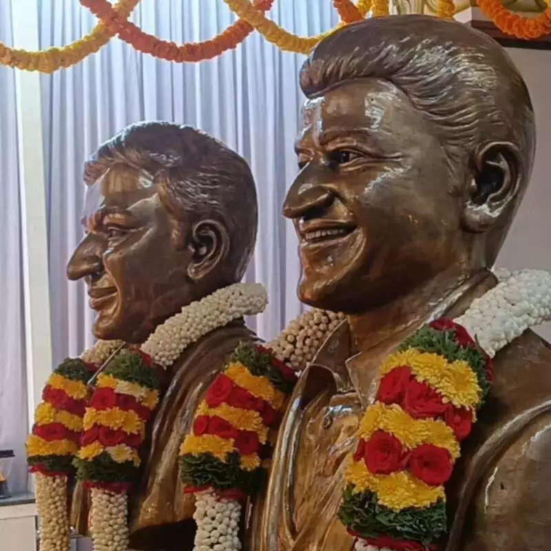 Rajkumar-Puneeth Rajkumar Temple Inaugurated in Bhadravathi