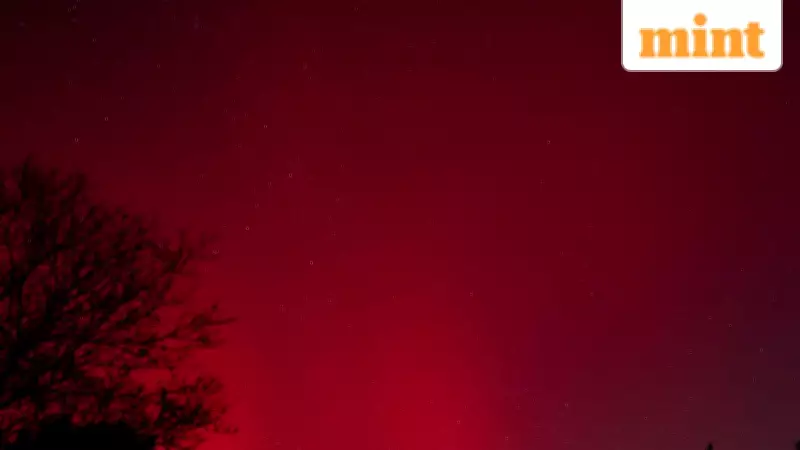 Rare Blood-Red Aurora Lights Up Ladakh Skies During Powerful Solar Storm