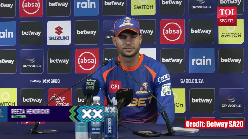 Reeza Hendricks Explains MI Cape Town's Batting Woes in SA20 Chases