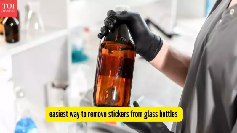 Remove Stickers from Glass Bottles Easily with This Hot Water Hack