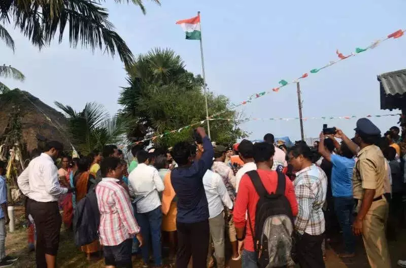 Republic Day Flag Hoisting Ceremony Held at Kakinada's Hope Island