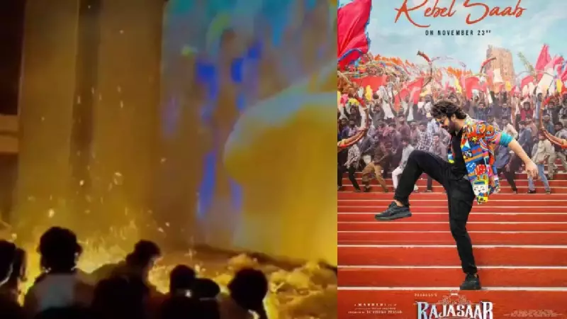 Rowdy Prabhas Fans Light Fireworks Inside Theatre During 'The Raja Saab' Screening