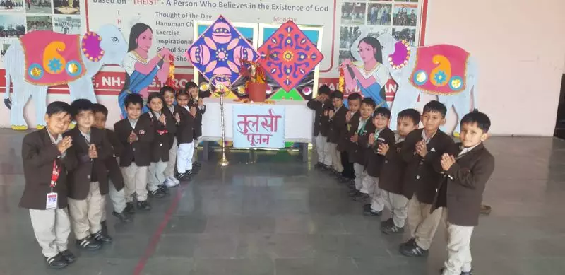 Schools Across India Celebrate Tulsi Pujan with Traditional Fervor