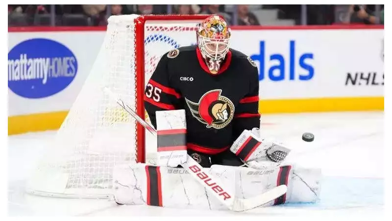Senators Goalie Linus Ullmark Returns to Practice After Personal Leave