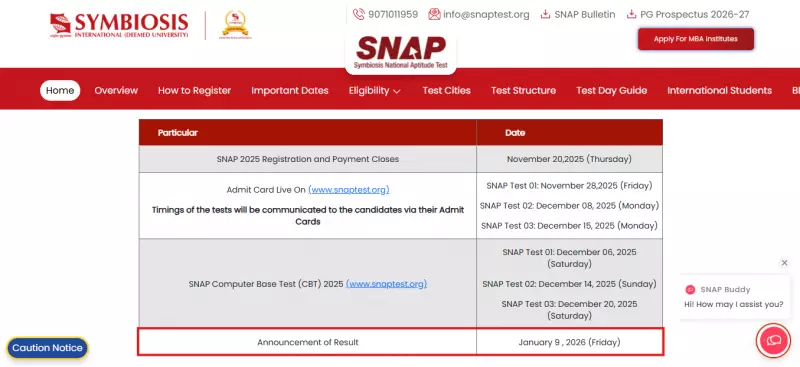 SNAP 2025 Results Out Today: Check Your Scorecard on snaptest.org