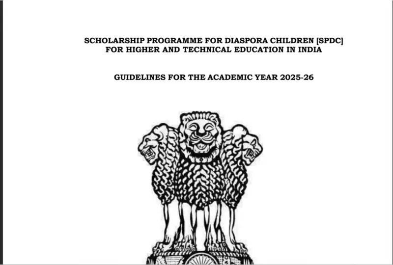 SPDC 2024: 150 Scholarships for Diaspora Kids to Study in India