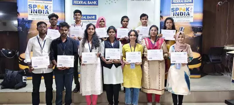 Speak for India Competition Concludes in Madurai & Trichy, Students Advance to Zonals