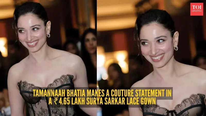 Tamannaah Bhatia's Red Carpet Elegance: A Rs 4.65 Lakh Lace Masterpiece