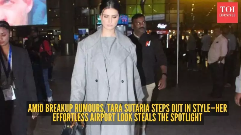 Tara Sutaria Stuns in Grey Airport Look Amid Breakup Rumors with Veer Paharia