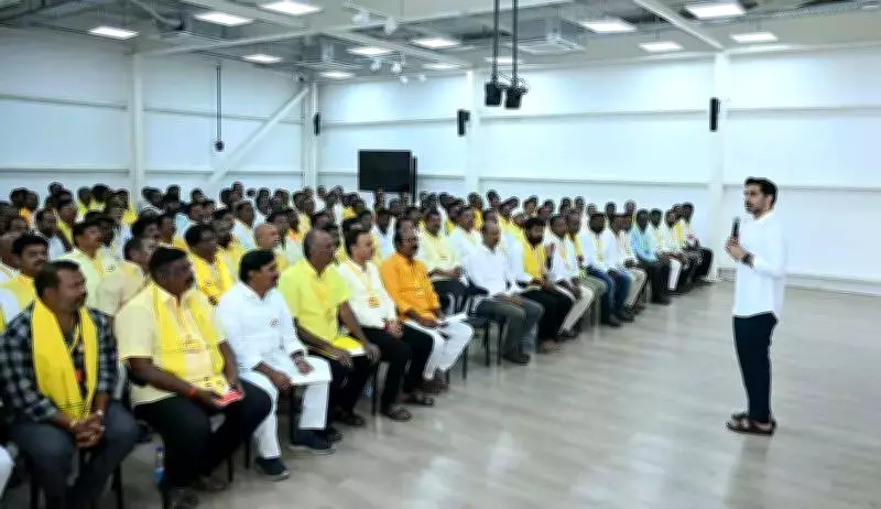 TDP's Lokesh Urges Cadre to Counter Opposition Claims with Facts in Vijayawada