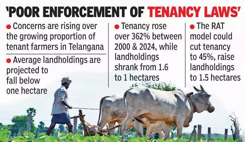 Telangana Tenant Farmers May Reach 65% by 2047 as Landholdings Shrink