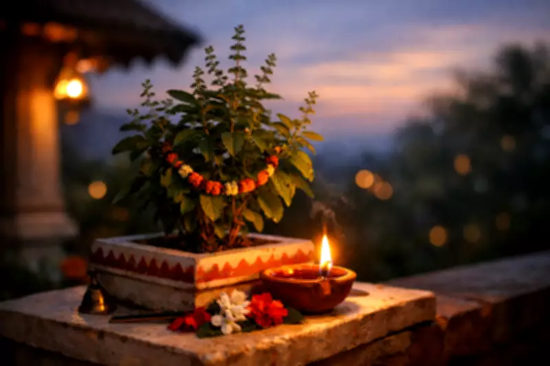 The Evening Diya and Tulsi: A Timeless Ritual of Light and Devotion in Indian Homes