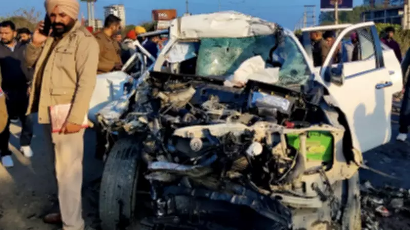 Three Dead, Two Injured in Horrific SUV-Trailer Crash on Zirakpur's Airport Road
